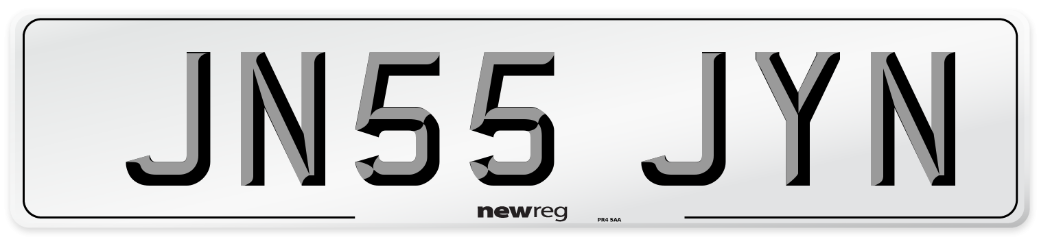 JN55 JYN Number Plate from New Reg